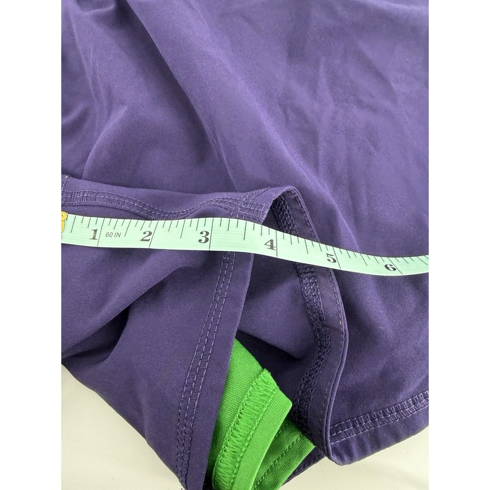 Nike Dri-FIT 2-in-1 Running Shorts Women's Large Purple Green Built-In Liner - Picture 7 of 7